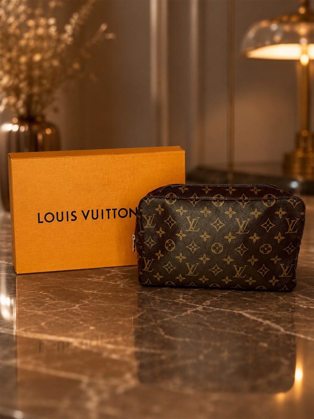 Louis Vuitton Monogram Travel Toiletry Bag | LV Cosmetic Pouch | Full Set
